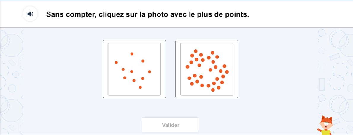 Test interactif de grandeur de nombre